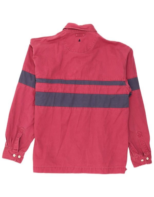 Musto Mens Pullover Shirt Large Red Striped Cotton