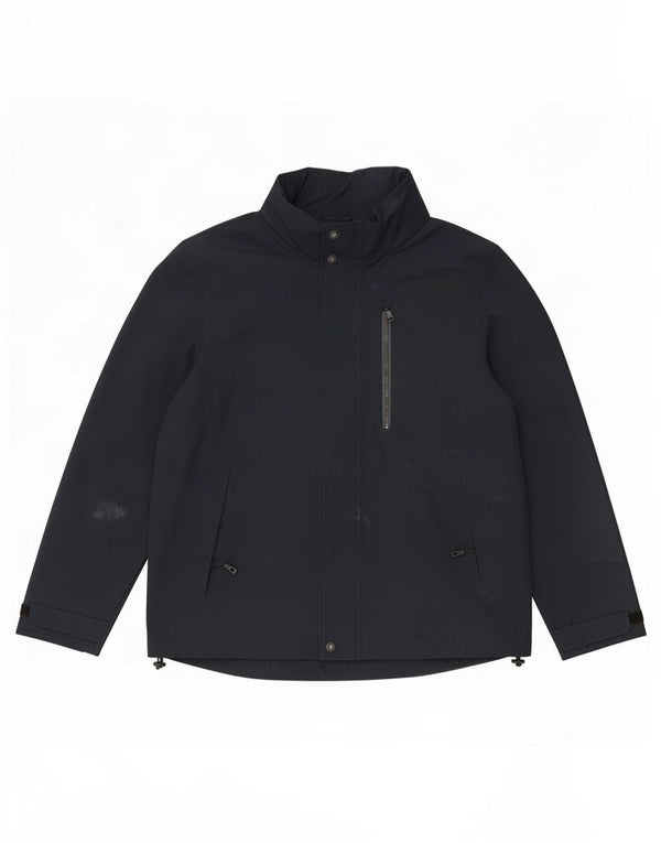 Marks & Spencer Veste coupe-vent à capuche pour homme UK 40 Large Bleu marine Coton