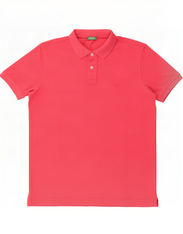 Benetton Polo Homme Large Rose Coton