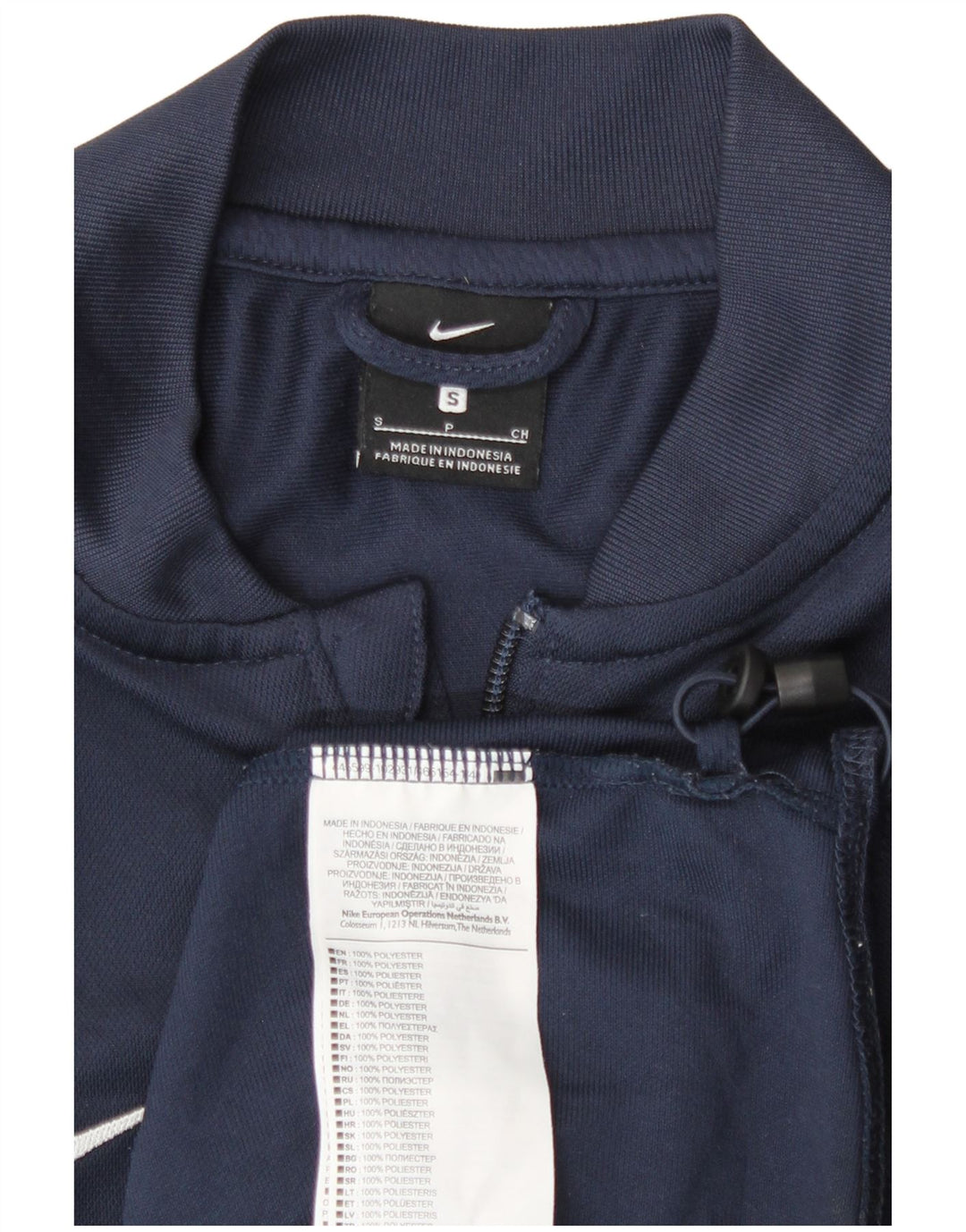 Мужской спортивный костюм Nike, маленькая спортивная куртка из темно-синего полиэстера
