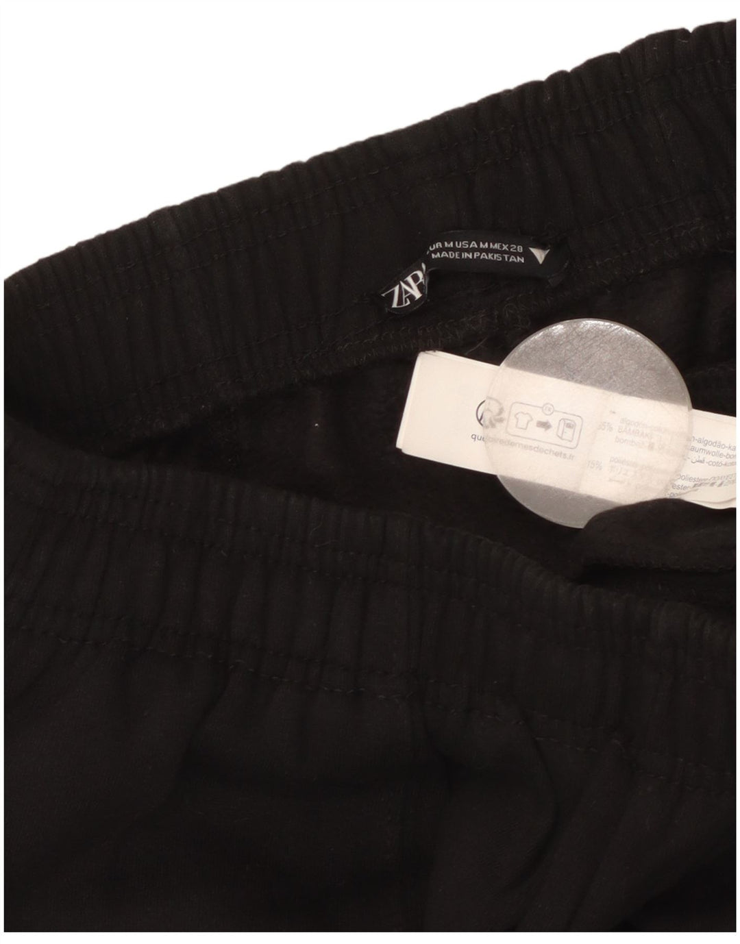 Zara Womens Tracksuit Trousers UK 12 Medium  Black Cotton