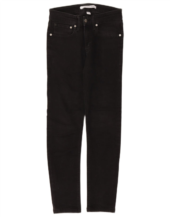 Calvin Klein Womens Slim Jeans W29 L26 Black Cotton