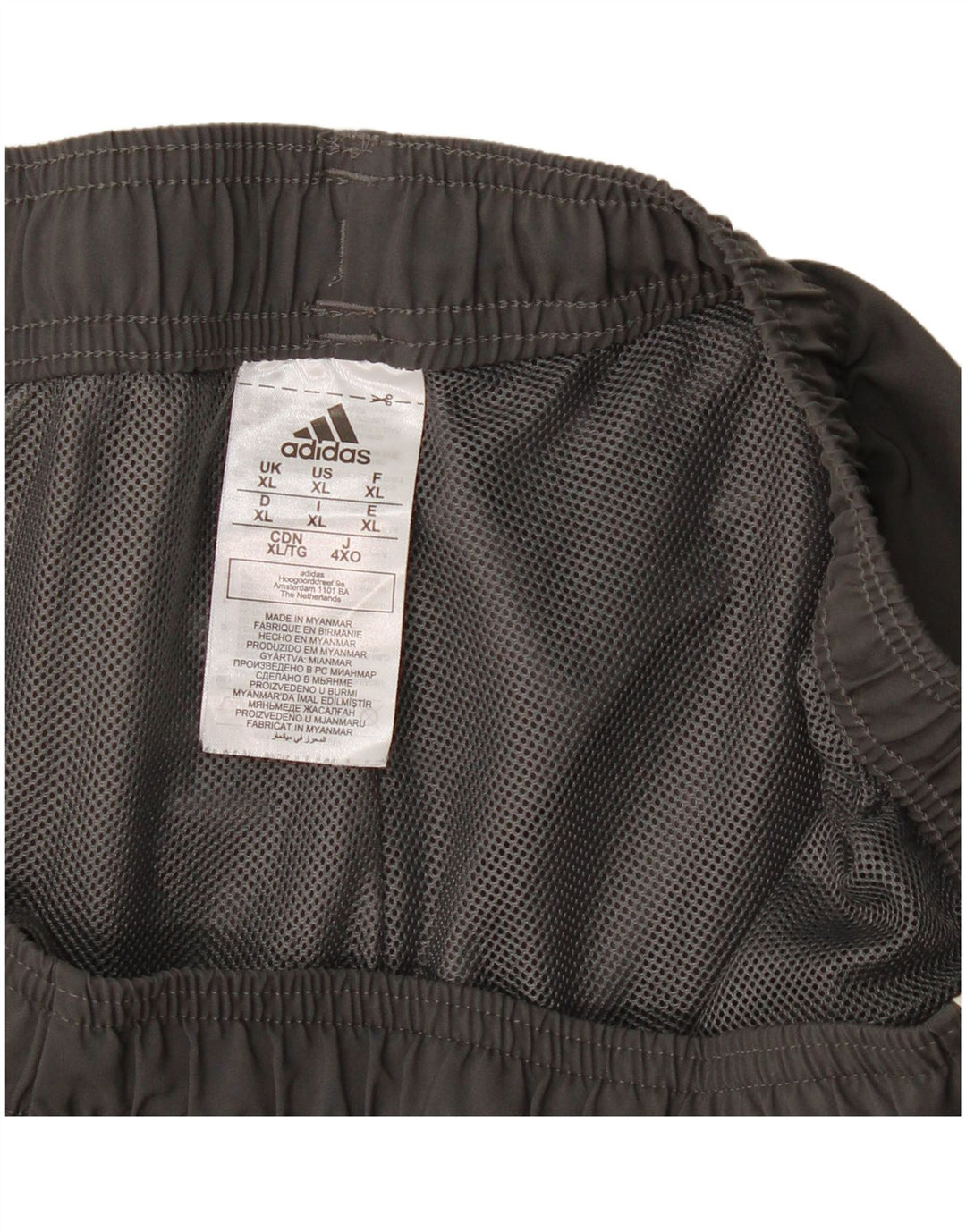 Pantaloncini sportivi da uomo Adidas XL poliestere grigio