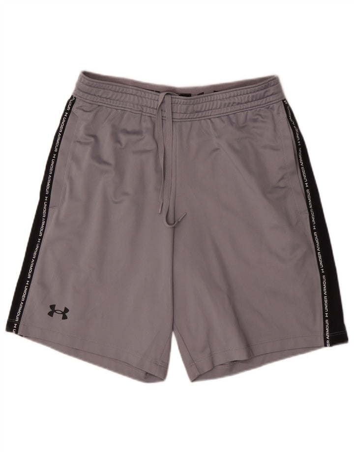 Under Armour Mens Graphic Sport Shorts Medium  Grey Colourblock Polyester