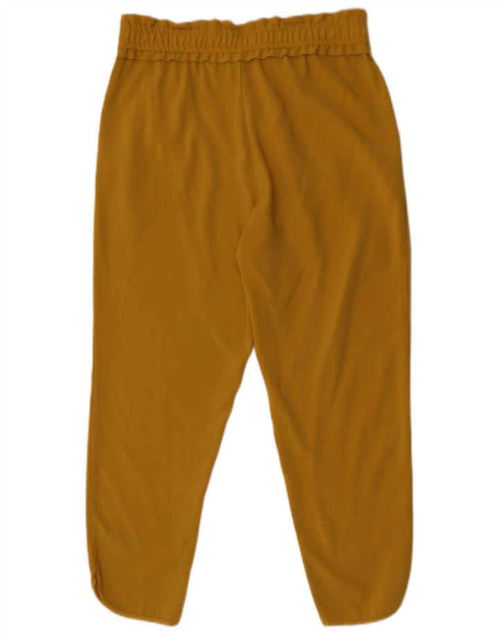 Zara Womens Tapered Cropped Trousers Medium W28 L25 Yellow Polyester