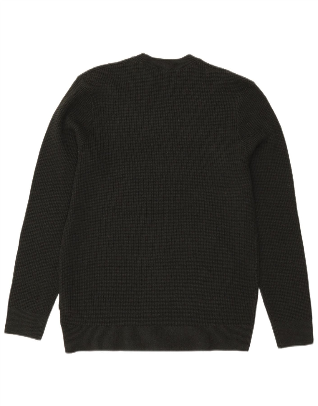 Marks & Spencer Mens Crew Neck Jumper Sweater Small Khaki Polyester
