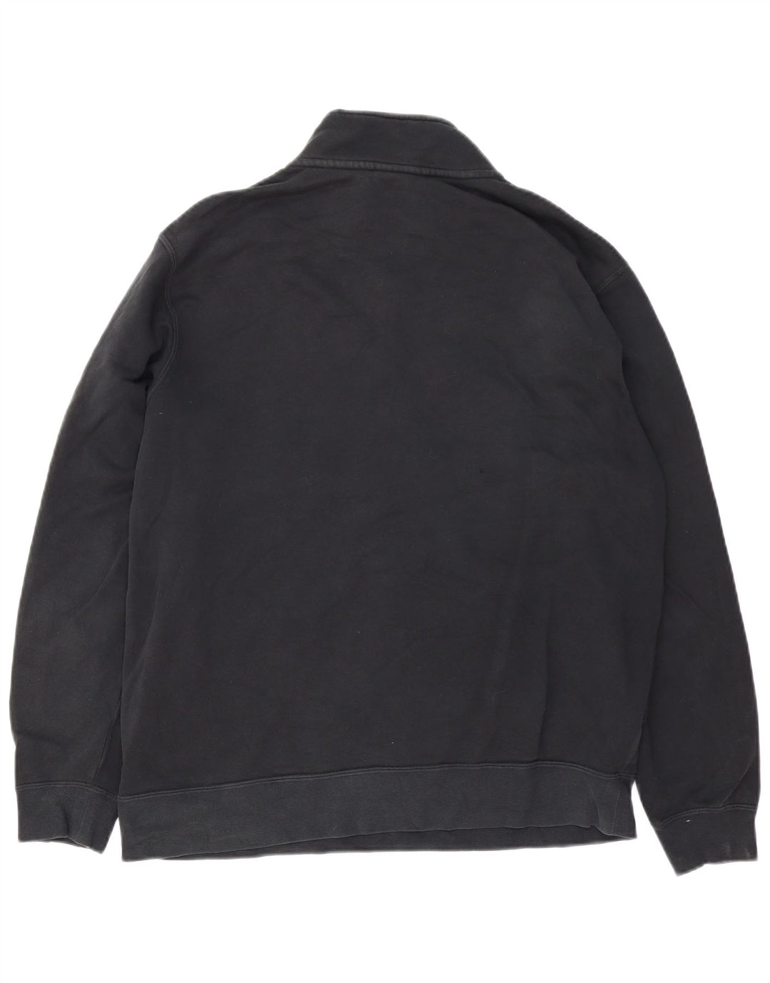 Nike Mens Zip Neck Sweatshirt Jumper Large Black Cotton