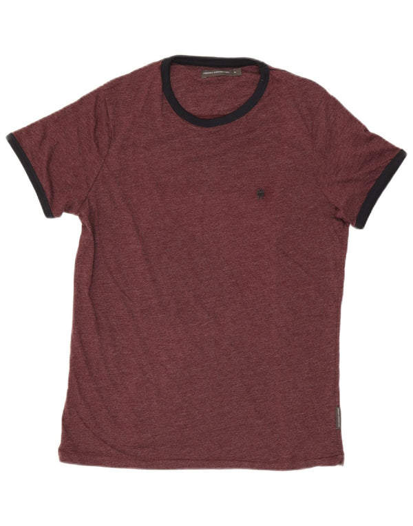 T-shirt da uomo French Connection Top in cotone bordeaux medio