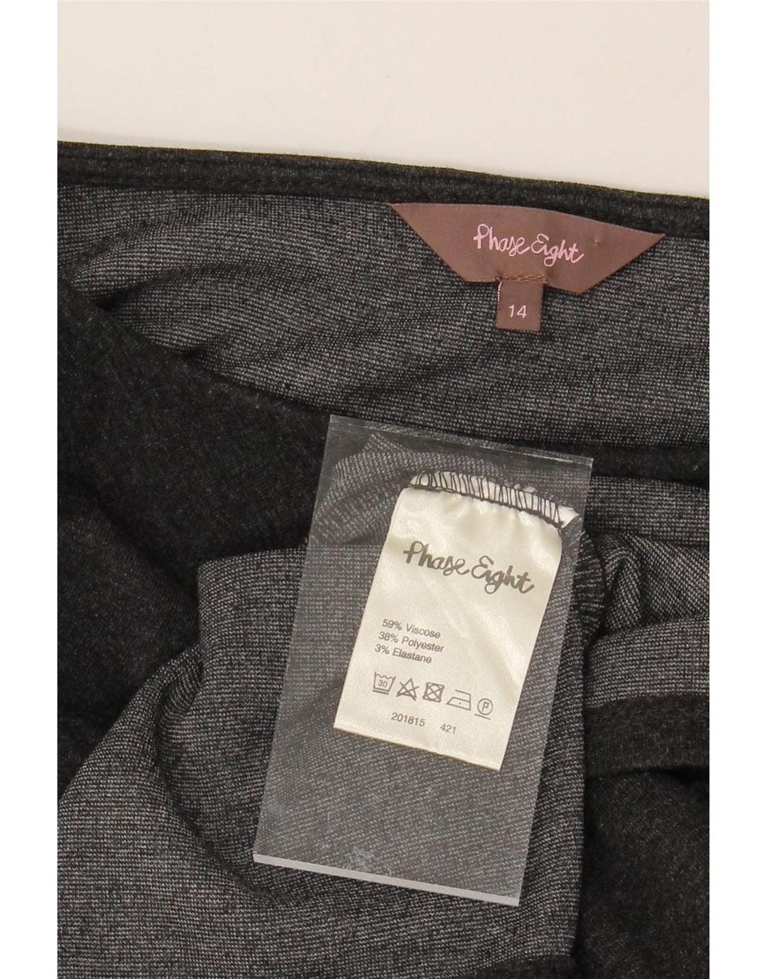 PHASE EIGHT Womens Long Sleeve Sheath Dress UK 14 Medium Grey Viscose Vintage Phase Eight and Second-Hand Phase Eight from Messina Hembry 