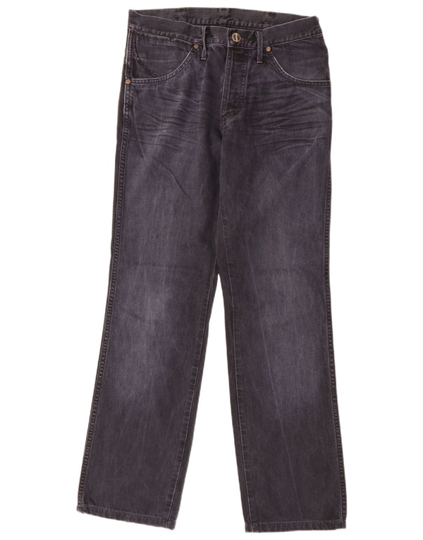 Wrangler Mens Sly Straight Jeans W31 L31 Navy Blue Cotton