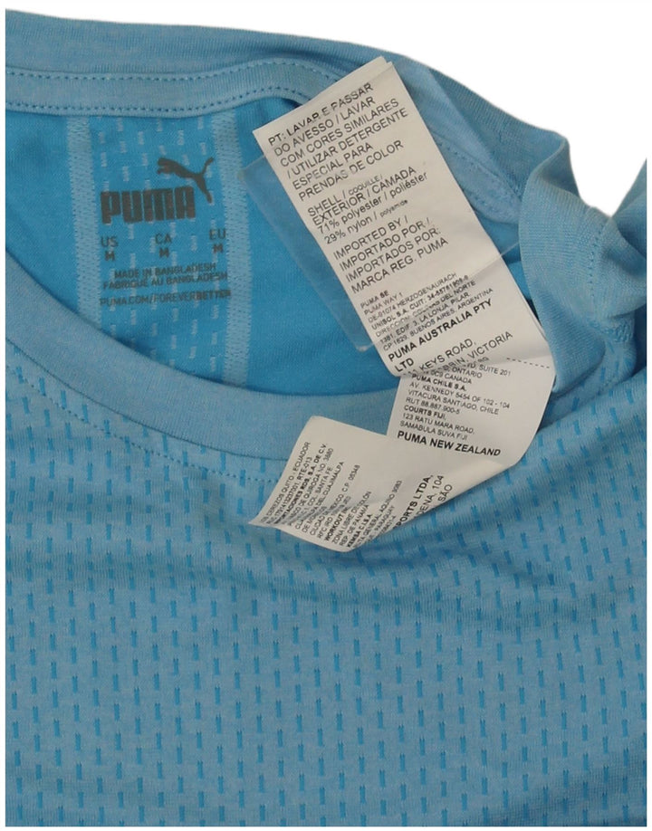 Puma Mens T-Shirt Top Medium Blue Polyester
