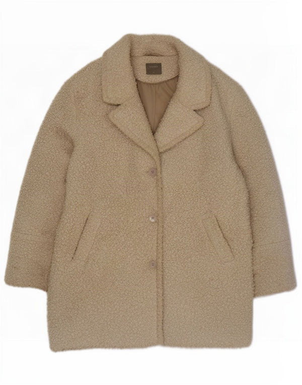 Abrigo Oasis de Piel Sintética para Mujer UK 40 XL Poliéster Beige