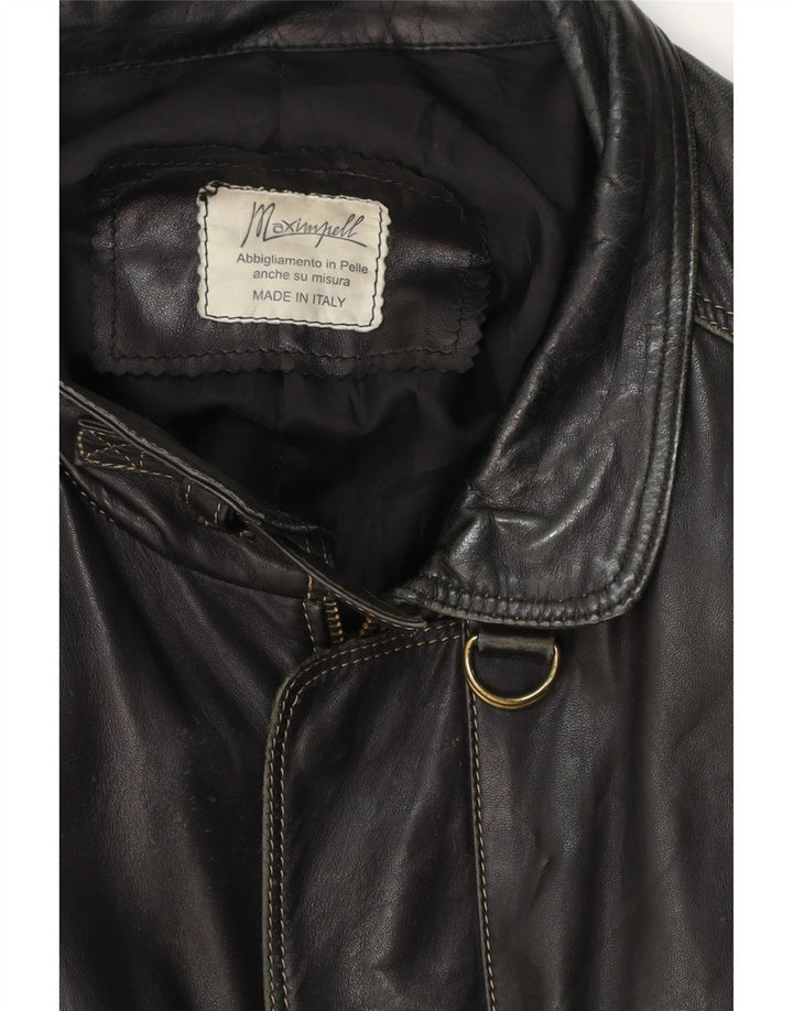Vintage herre læderjakke UK 44 2XL Sort