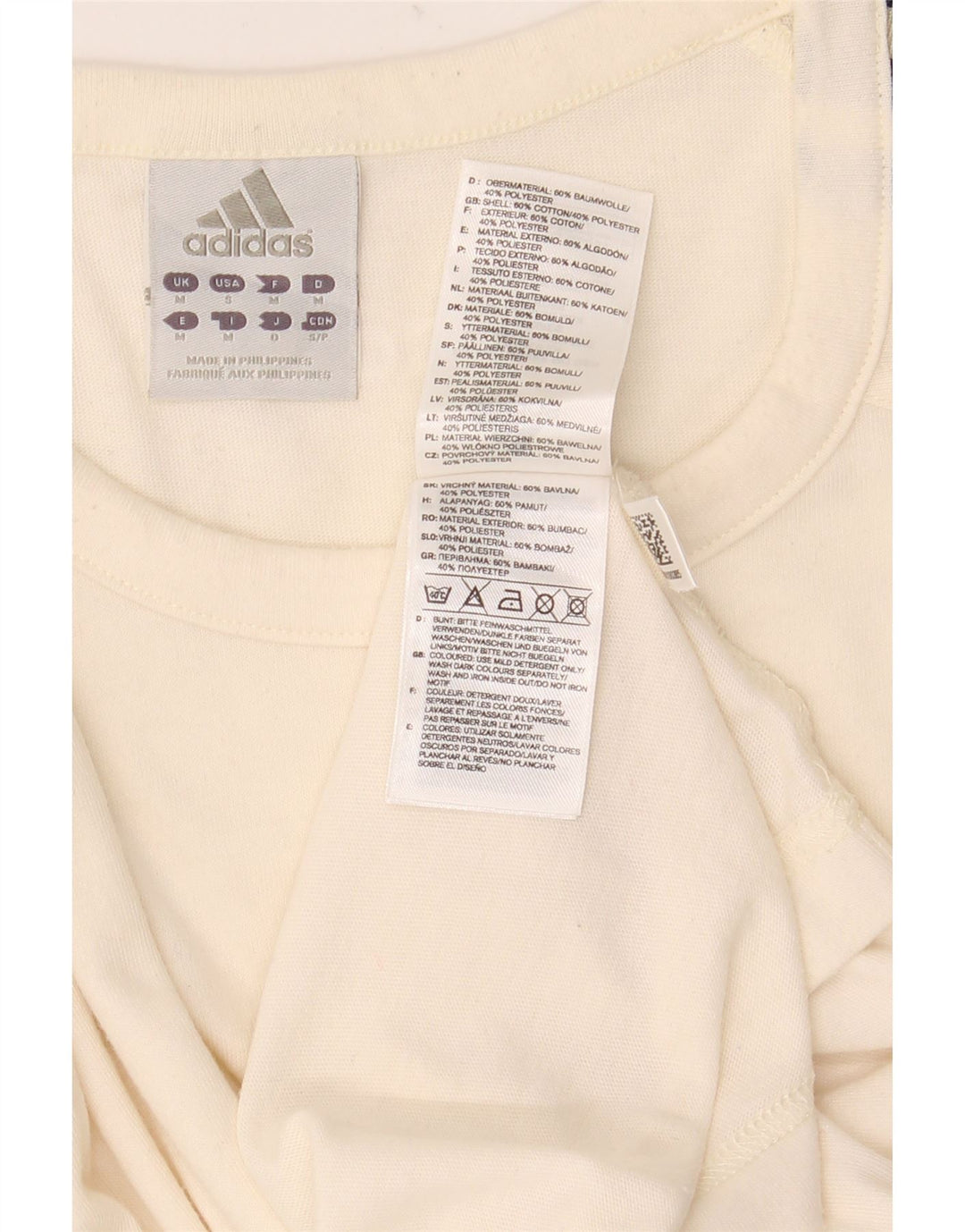Adidas Mens Graphic T-Shirt Top Medium White Cotton