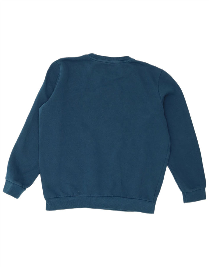 Puma Womens Oversized Sweatshirt Jumper UK 10 Small Blue Cotton