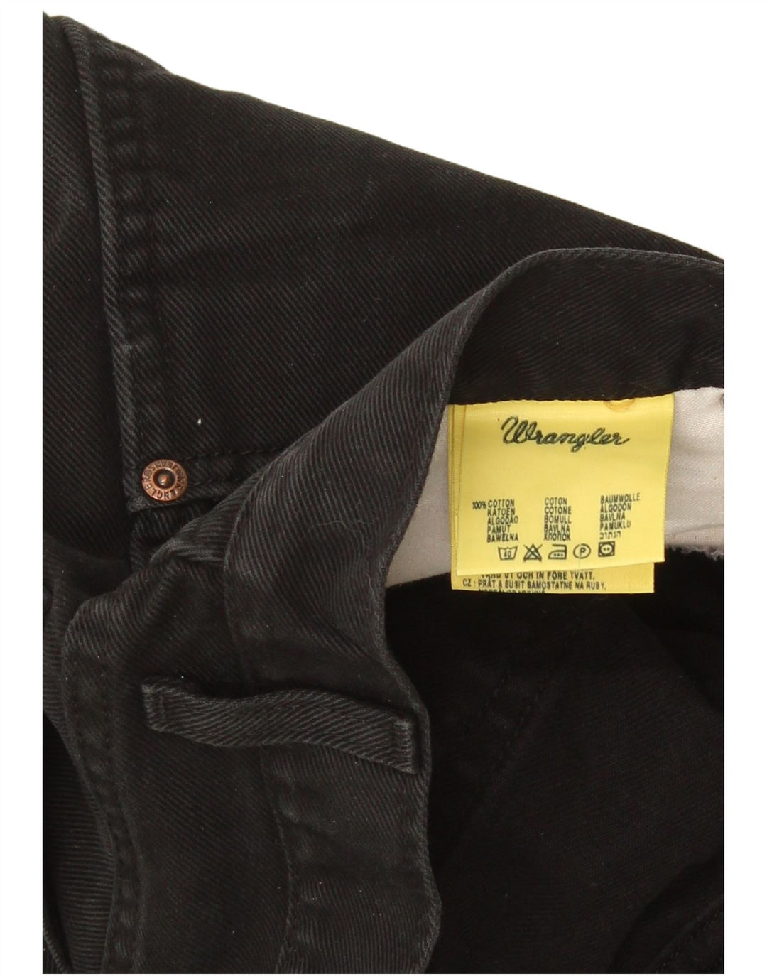 Wrangler Mens Texas Straight Jeans W36 L32 Black Cotton