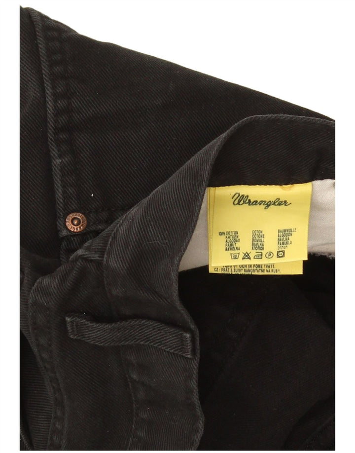 Wrangler Mens Texas Straight Jeans W36 L32 Black Cotton