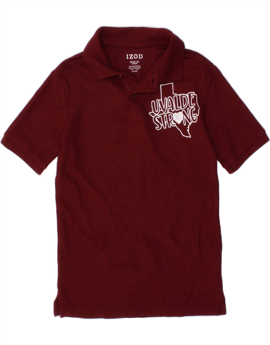 IZOD Boys Graphic Regular Polo Shirt 10-11 Years Medium Maroon Cotton Vintage Izod and Second-Hand Izod from Messina Hembry 