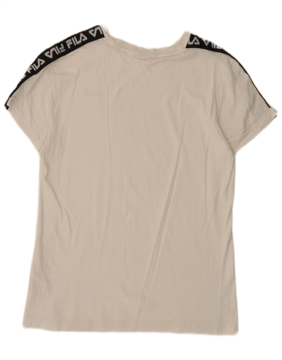 Fila Mens Graphic T-Shirt Top Small White Colourblock Cotton