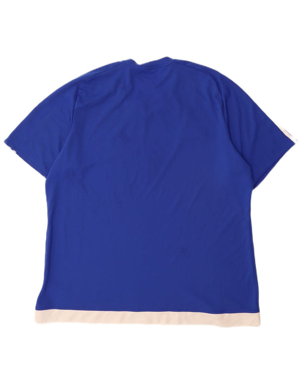 Tricou Adidas Climalite pentru bărbați Top 2XL, albastru, poliester color bloc