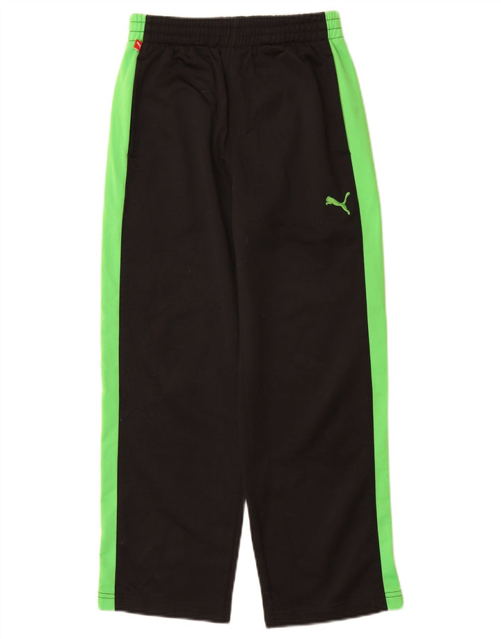 Puma Boys Tracksuit Trousers 7-8 Years small  Black Colourblock Polyester