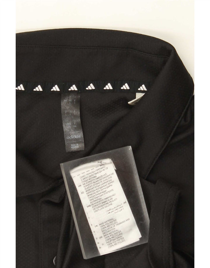 Adidas Herren Aeroready Poloshirt Großes schwarzes Polyester