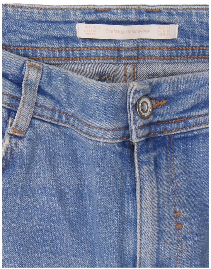 ZARA Womens Distressed Slim Jeans EU 40 Medium W34 L27 Blue