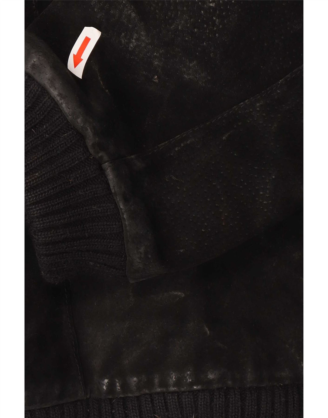 Vintage herre ruskind bomberjakke UK 42 XL sort læder