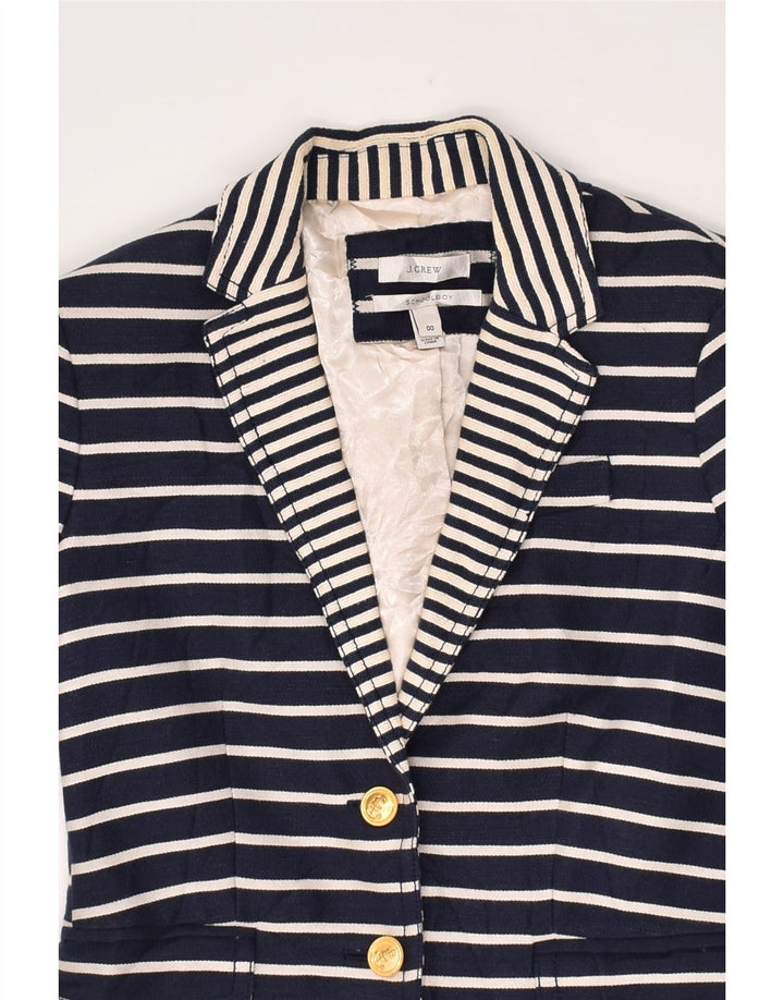 J. CREW Womens Schoolboy 2 Button Blazer Jacket US 00 2XS Navy Blue | Vintage J. Crew | Thrift | Second-Hand J. Crew | Used Clothing | Messina Hembry 