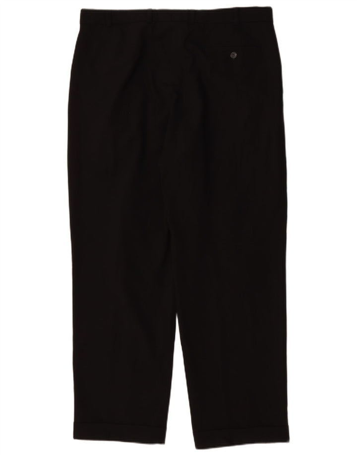 Marks & Spencer Mens St. Michael Straight Suit Trousers W36 L29 Black