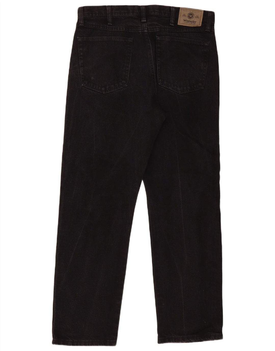 Wrangler Mens Straight Jeans W34 L30 Black Cotton