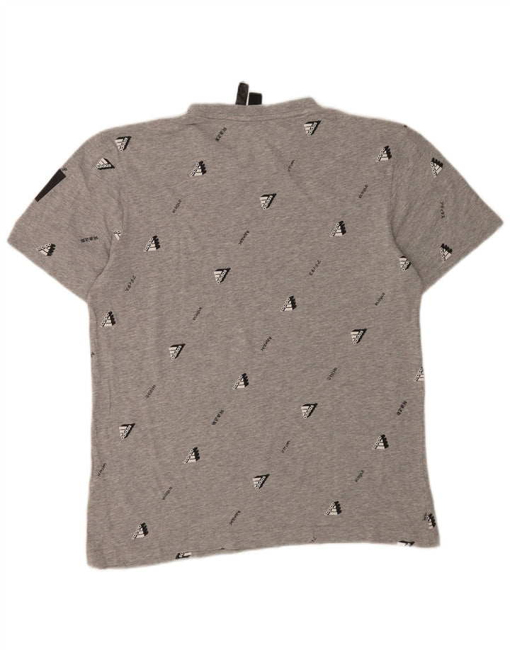 T-shirt grafica da uomo ADIDAS Top in cotone grigio medio