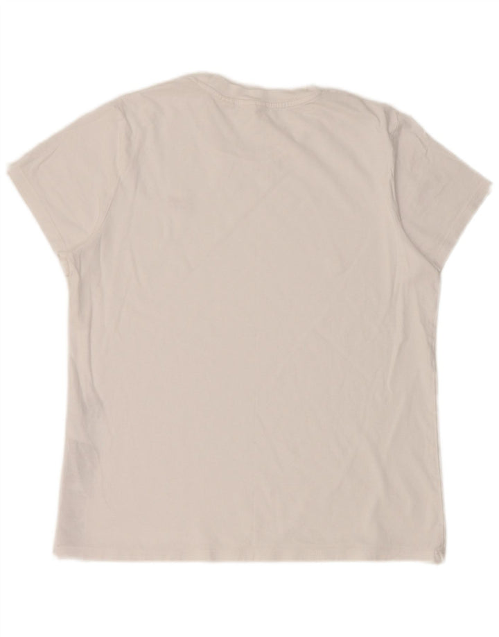 Levi's Womens T-Shirt Top UK 12 Medium White Cotton