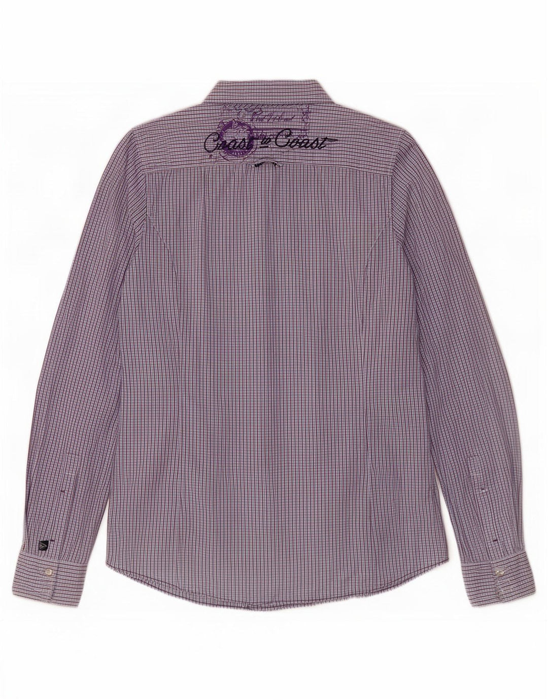 Cămașă cu grafică Gaastra pentru femei UK 12 Medium Blue Gingham Bumbac