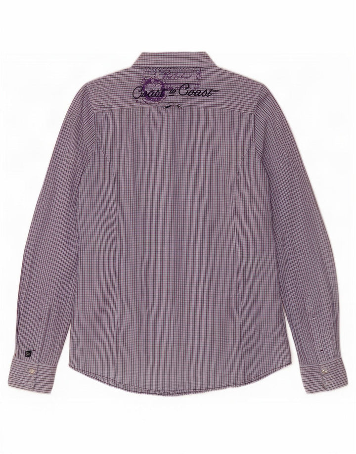 Cămașă cu grafică Gaastra pentru femei UK 12 Medium Blue Gingham Bumbac