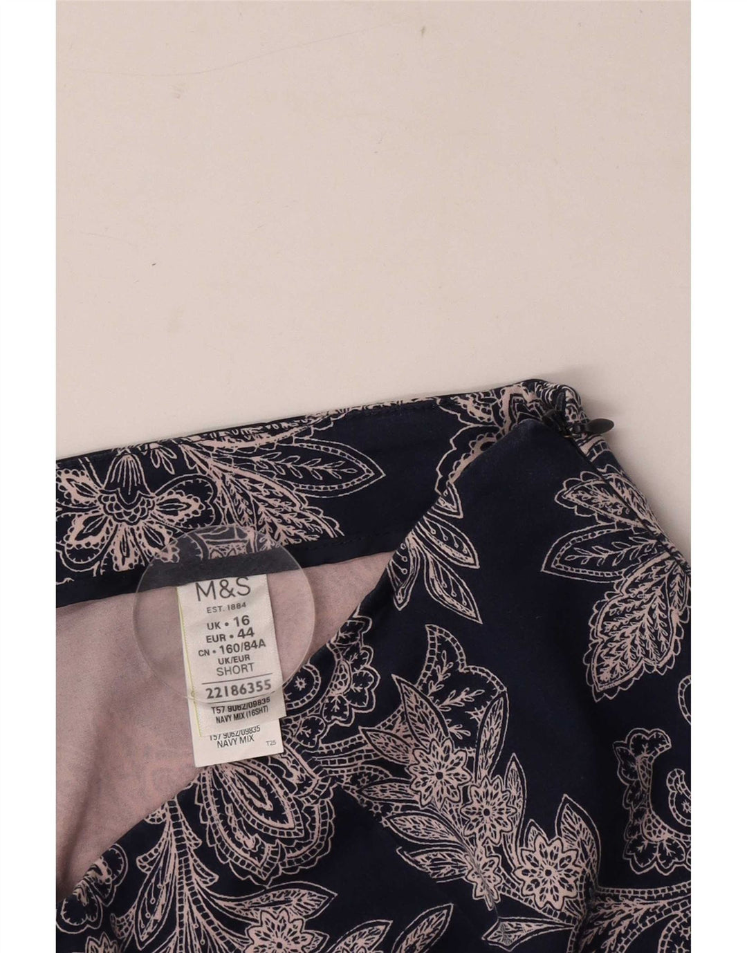 Marks & Spencer kvinders abstrakt mønster capri bukser UK 16 Large W34 L19