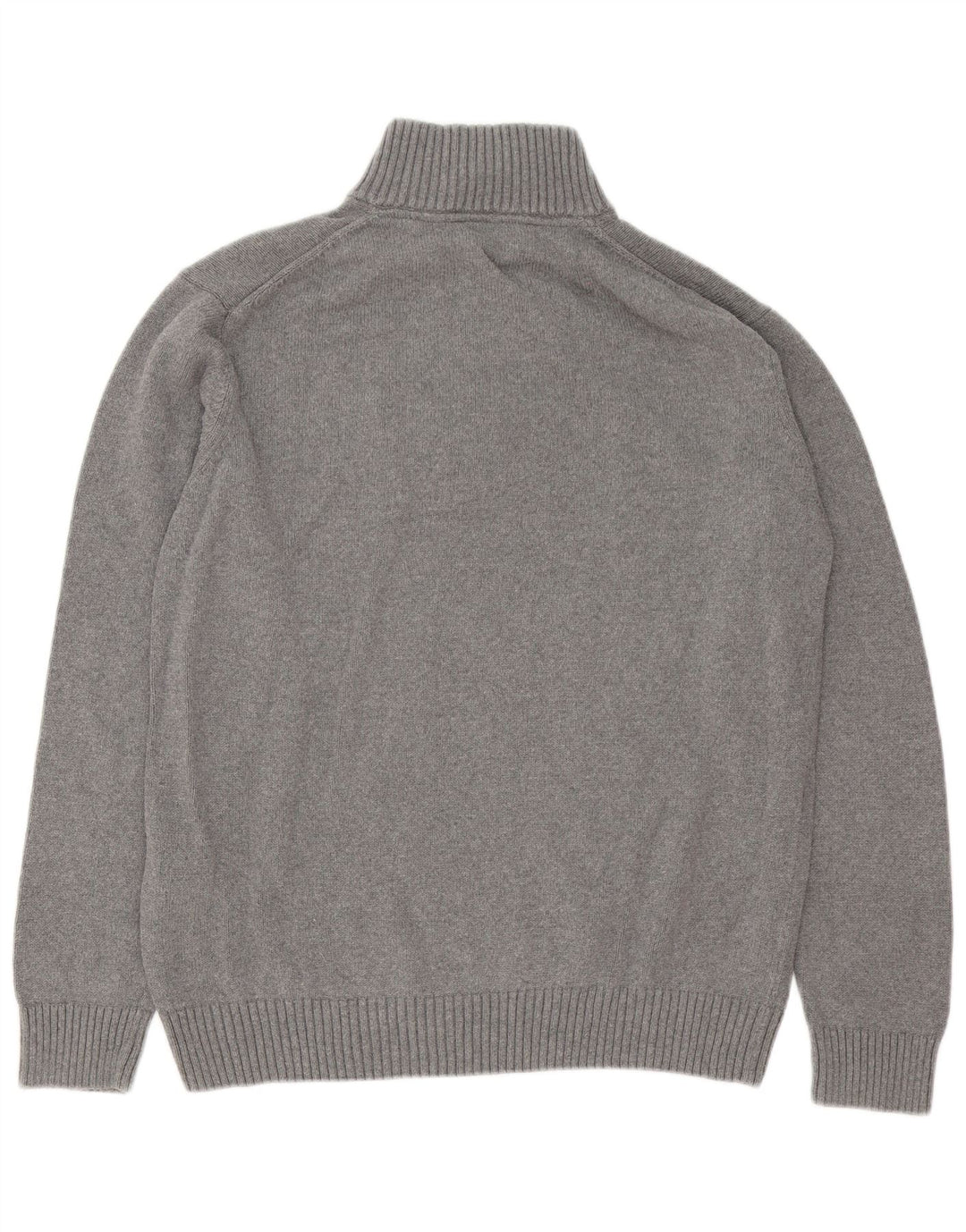 Gant Mens Zip Neck Jumper Sweater 2XL Grey Cotton