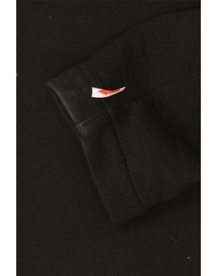 Zara Mens Hooded Padded Jacket UK 40 Large Black Cotton