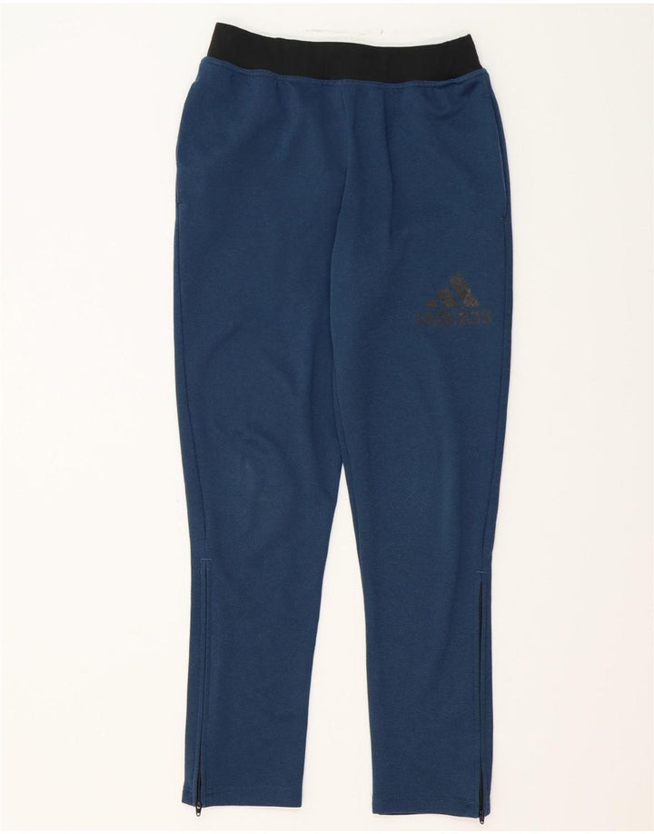 ADIDAS Boys Climalite Tracksuit Trousers 13-14 Years  Blue Polyester Vintage Adidas and Second-Hand Adidas from Messina Hembry 