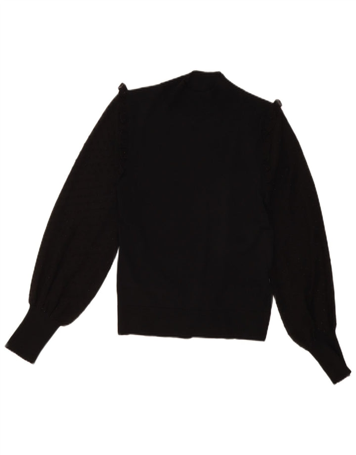 Topshop Womens Turtle Neck Jumper Sweater UK 12 Medium Black Viscose