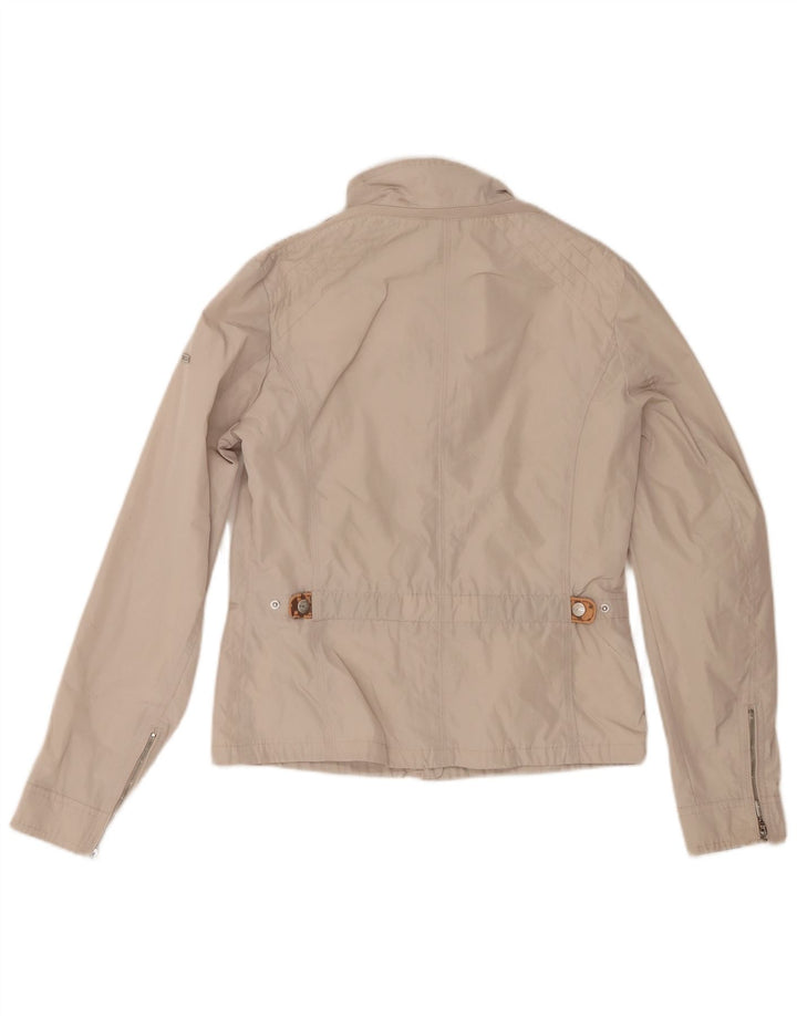 Geox Donna Respira Utility Giacca UK 10 Small Beige Poliestere