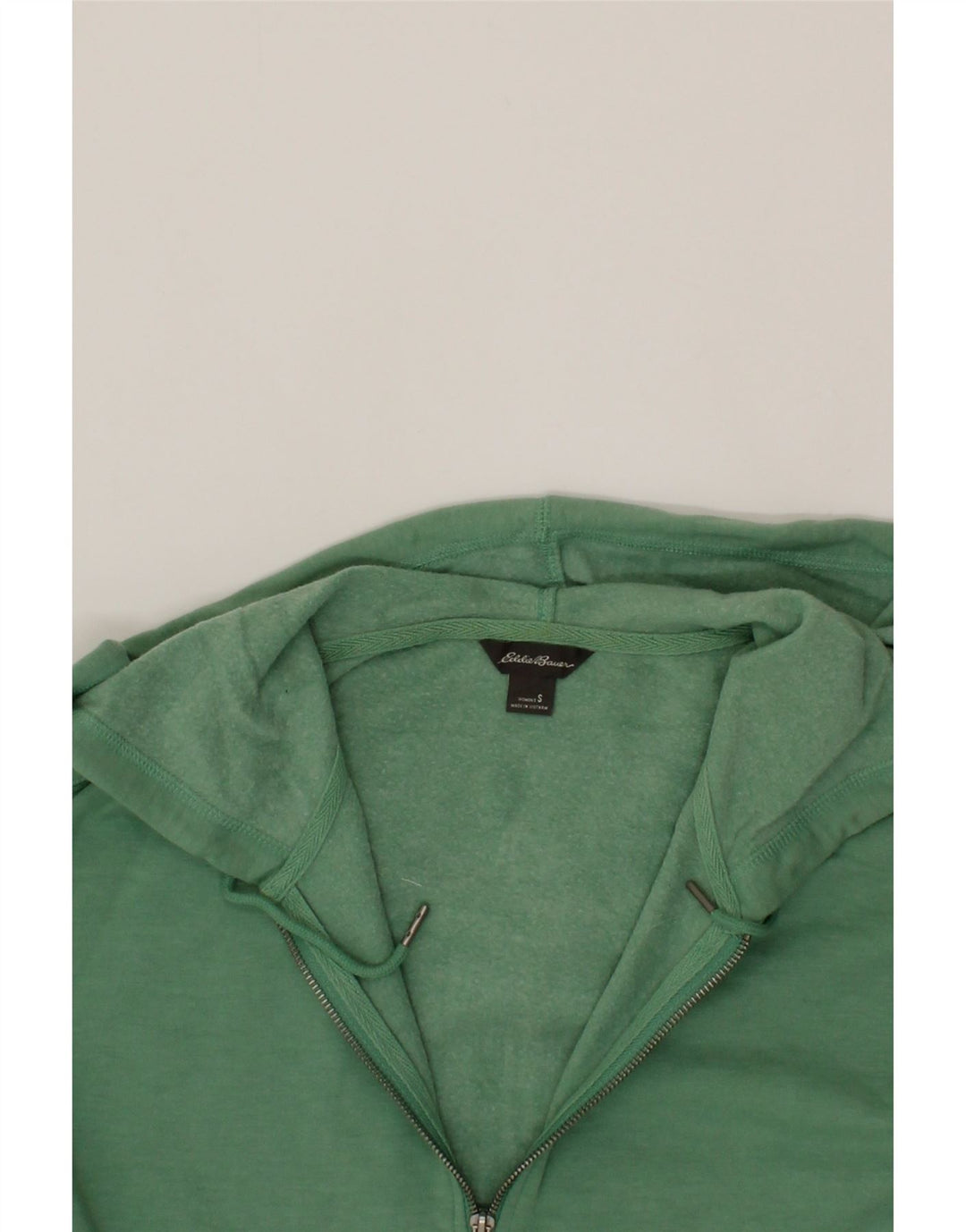 EDDIE BAUER Mens Zip Hoodie Sweater Small Green Cotton Vintage Eddie Bauer and Second-Hand Eddie Bauer from Messina Hembry 