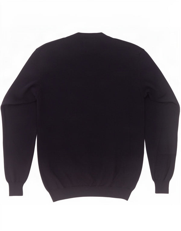 Marks & Spencer Mens Slim Fit Cardigan Sweater XL Navy Blue Merino Wool