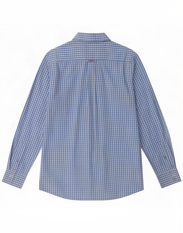 Crew Clothing Ανδρικό πουκάμισο Classic Fit Medium Blue Gingham Cotton