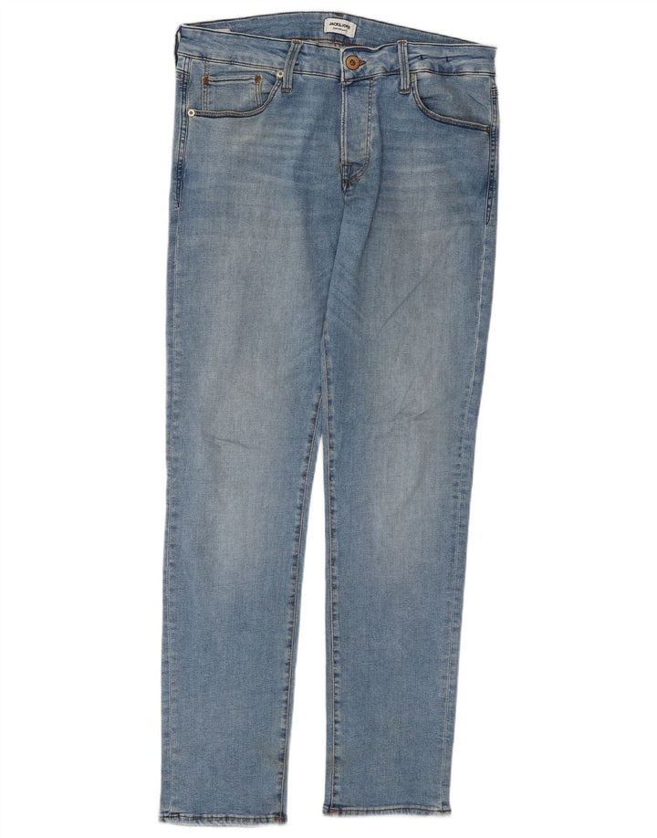 Jack & Jones Mens GLENN Slim Jeans W34 L34 Blue Cotton
