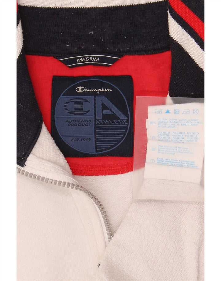Champion Herre træningsdragt Topjakke Medium White Colourblock Bomuld