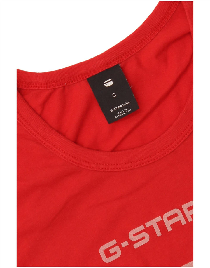 G-Star Womens Graphic T-Shirt Top UK 10 Small Red