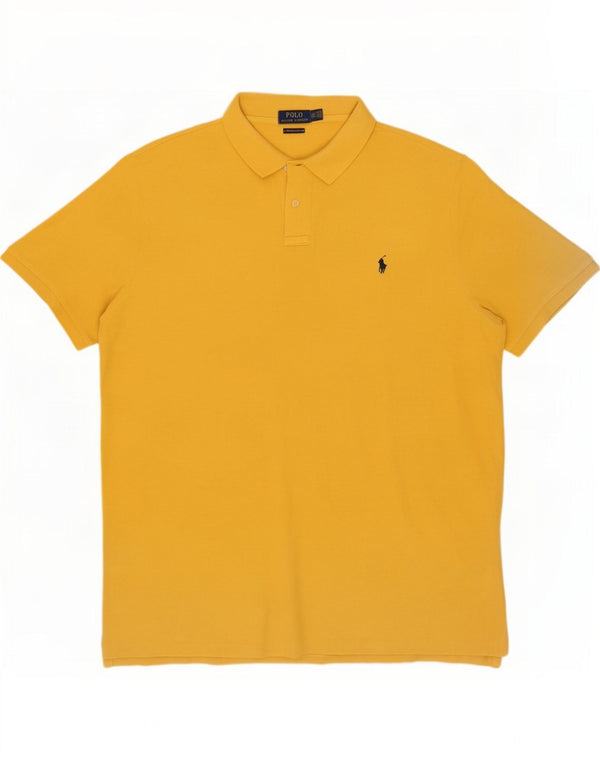 Polo Ralph Lauren férfi egyéni karcsúsított pólóing 2XL sárga pamut