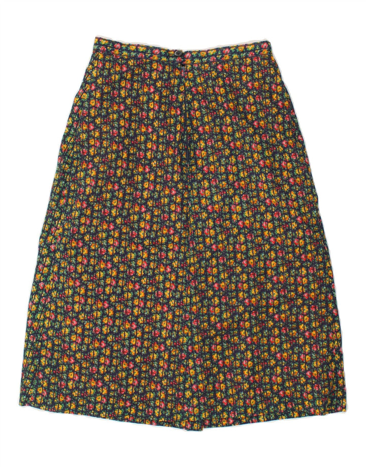 VINTAGE Womens A-Line Skirt W26 Small Multicoloured Floral Vintage Vintage and Second-Hand Vintage from Messina Hembry 