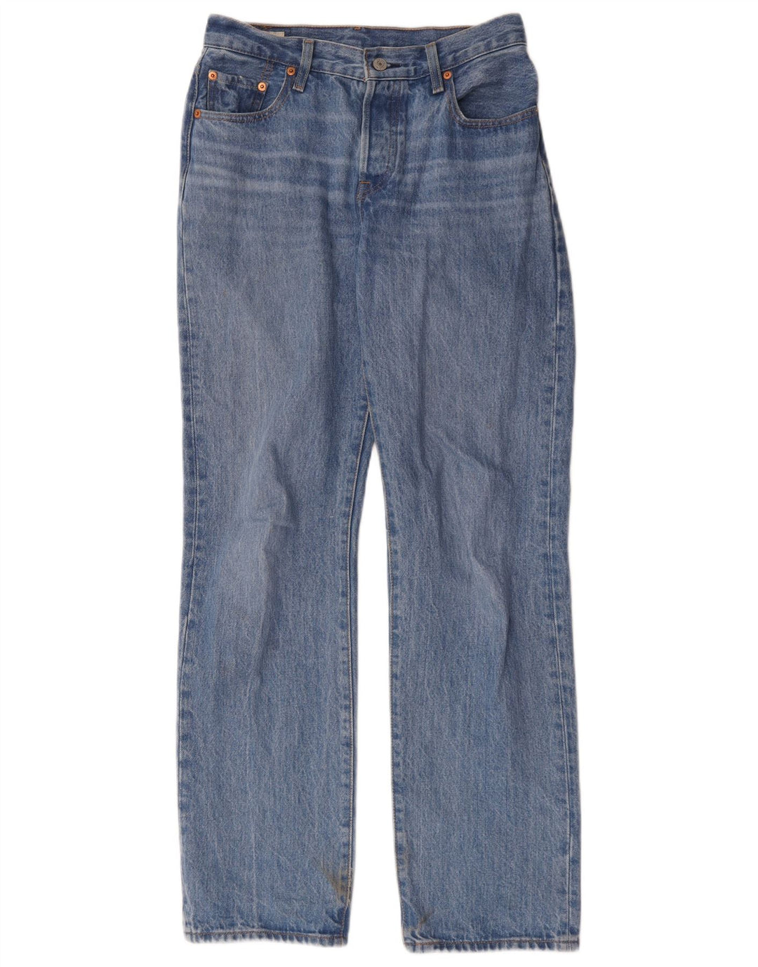 Levi's Womens 501 Straight Jeans W25 L32 Blue Cotton